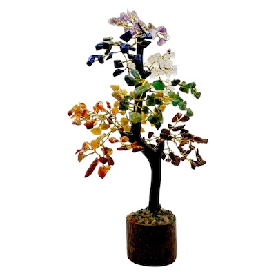 200 Bead Chakra Tree Wooden Base